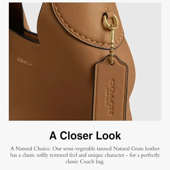 Coach Brooklyn Shoulder Bag 28 in Honey Brown - Picture 5 of 12